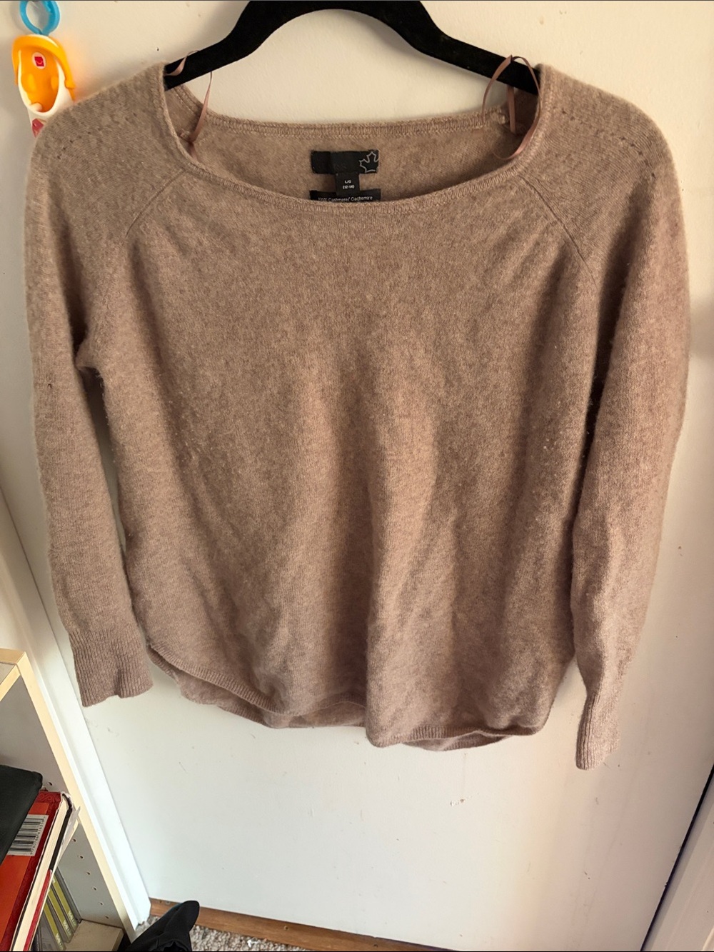 Women’s Taupe Cashmere Crewneck Sweater